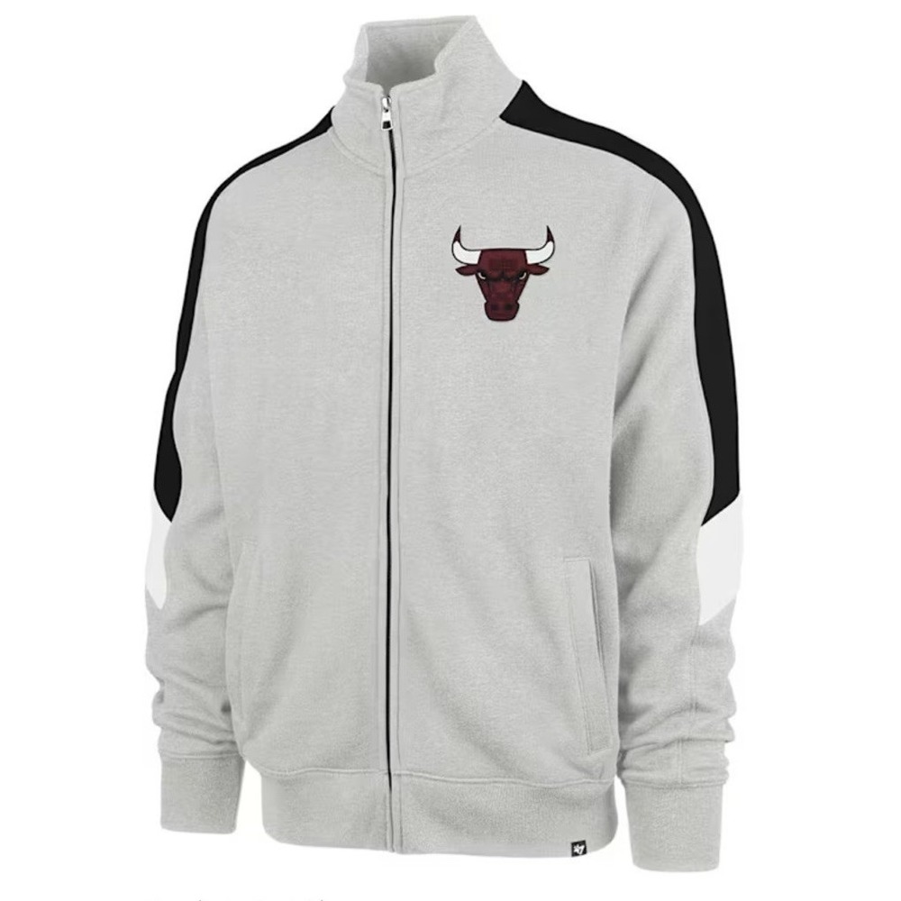 47 CHICAGO BULLS XL MENS GREY CITY EDITION‎ SHOOTOUT TRACK JACKET